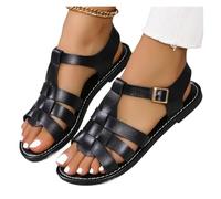 ZGXNYI Women's Sandals Classics Summer Sandals For Summer Shoes Woman Flat Sandals Casual Bech Shoes(Black,40)