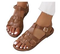 ZGXNYI Women's Sandals Classics Summer Sandals For Summer Shoes Woman Flat Sandals Casual Bech Shoes(Dark Brown,39)