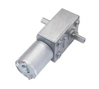 ZGY370 Worm Gear Double Shaft electronic starter DC 6/12/24V High Torque Worm Reversible Reversed Reduction Self-lock Metal Geared Gear-box ICXLPMC(18Rpm,24V)