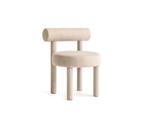 ZGYDNM Wuli Nordic Designer Creative Dining Chair Modern Minimalist Home Back Chair Hotel Lounge Chair Restaurant Soft Bag Back Chair(Color:Rice white)