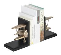 ZGYLin Aviation Decor Pilots Gifts,Airplane Decor Pilot Gifts for Men,Airplane Propeller Bookends Set for Aviation Lovers,Rustic Home Accessories Office Tudy Room Library Desktop Bookshelf