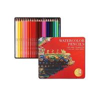 ZGYOZMNG 24 Colours Water Soluble Colour Pencils Paint Brushes Colouring Hand Painting Colouring Chinese Painting Set (D 1 Count (Pack of 1))