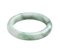 ZGYOZMNG Jade Bangle Bracelet for Women, Natural Burmese Genuine Green Floating Flowers Jadeite Bangle Jewelry (Green_64mm)