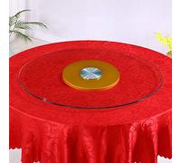 ZGYOZMNG Large Rotating Tray Tempered Glass Lazy Susan Turntable With Silent Ball Bearing Thickened 10mm (Gold 80cm/31in)