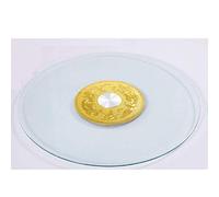 ZGYOZMNG Large Rotating Tray Tempered Glass Lazy Susan Turntable With Silent Ball Bearing Thickened 10mm (B ?80cm/?31in)