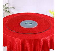 ZGYOZMNG Large Rotating Tray Tempered Glass Lazy Susan Turntable With Silent Ball Bearing Thickened 10mm (Silver 70cm/27.5in)