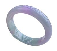 ZGYOZMNG Lavender Green Jade Bangle Bracelet for Women, Natural Burmese Genuine Jadeite Bangle Jewelry (Green_62mm)