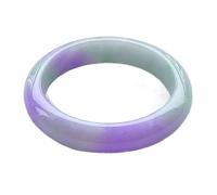 ZGYOZMNG Lavender Jade Bangle Bracelet for Women, Natural Burmese Genuine Purple White Jadeite Bangle Jewelry (Purple_58mm)