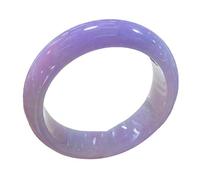 ZGYOZMNG Lavender Jade Bangle Bracelet for Women Natural Purple Jadeite Bangle Eternity Jewelry (Purple_56mm)