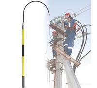 ZGYOZMNG Lightweight Insulated Rescue Hook,1m 1.5m 2m 3 m Long Fiberglass Security Tools Pole Life-Saving Pull Rod, High Voltage Insulated Rescue,for Emergency,Yellow-2m/6.6ft (Yellow 1m/3.3ft)