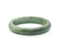 ZGYOZMNG Natural Jade Bangle Bracelet for Women Stone Bracelet Green White Jadeite Bangle (Green_60mm)