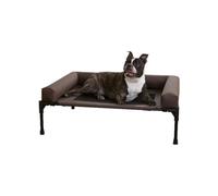 ZGYOZMNG Pet beds for Dogs Pet Camp Bed Removable And Washable With Side Kennel Summer Cat Bed Dog Bed Off The Ground Pet Bed(Blue,107 * 76 * 18cm) (Brown 7 x 29 x 42 cm (L x W x H))