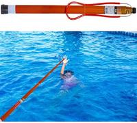 ZGYOZMNG Pools Beach Boat Docks Water Rescue Bar, 14 18 21 32 ft Lifeguard Hook Telescopic Lifesaving Pole Fiberglass, Help Struggling, Drowning Swimmers (1.24.5m(4.9ft14.7ft) L)