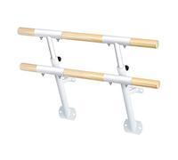 ZGYOZMNG Portable Ballet Bar, Wall-mounted Double Ballet Barre, Adjustable Stretch Pole Fixed Fitness Dance Stick for Kids Home Studio Dancing,White-1 m (White 1 m)
