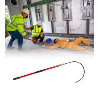 ZGYOZMNG Power Workshop Electrocution Emergency Rescue Sticks, Splicing Life-Saving Pull Rod, Anti-electrocution Rescue Hook Hot Stick with Bag(Red,1m/3.3ft) (Red 3m/9.8ft)