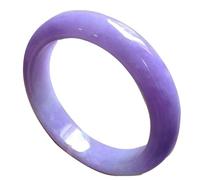 ZGYOZMNG Purple Jade Bangle Bracelet for Women, Lavender Good Luck Chinese Jadeite Bangle (Purple_62mm)