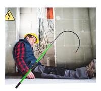 ZGYOZMNG Safety Rescue Hook - High Voltage Electrical Safety Tool, Portable Anti-Electrocution Insulated Life Hook for Emergency Situations (Green 2m/6.5ft(110kv))