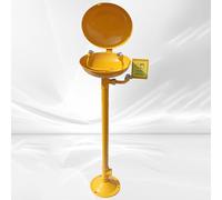 ZGYOZMNG Stainless Steel Emergency Eye Wash Station with Lid, Eyewash Station Shower with Basin for Factory/Lab/Machinery/Building Industries(Yellow) (Yellow)