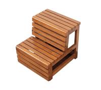 ZGYOZMNG Step Ladder 2-story Staircase Stool Thickened Wooden Ladder Chair Portable Climbing Bench Suitable for Bathroom Study Bedroom Kitchen stepstool(Cypress wood) (Chestnut Wood)