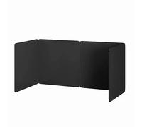 ZGYOZMNG Stove Windscreen Cooking Splash Guards, Grease Shield Nonstick Oil, Folding Stove Splatter Guard, Steel Stove Splash Guard,Backsplash Behind Stove, Grease Shield, (Black 80x40x30cm)