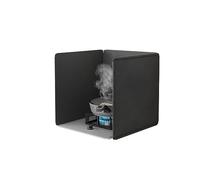 ZGYOZMNG Stove Windscreen Grease Shield Nonstick, Oil Splash Guard, Kitchen Oil Splatter Guard, Stainless Steel Oil Splash Board Nonstick, Multiple Sizes Availabl (Black 45x45x45cm)