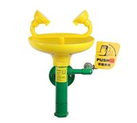 ZGYOZMNG Wall-Mounted Emergency Eyewash Station ABS Kit Easy to Install Double Mouth Eyewash Station, Eye Face Washing Sink with Dual Head (Yellow) (Yellow)