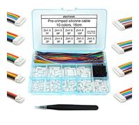 ZH 1.5MM Connector and 28AWG Pre-Crimped Silicone Cables kit, ZH1.5 Connector 2/3/4/5/6/7/8/9/10 Pin Housing JST Adapter Cable Connector with Length of 160mm (6.3inch) Wire Cable