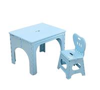 ZH Children Folding Table And Chair Set, Portable Activity Table With 2 Chairs, 1-7 Years Old Toddlers Game Table, Suitable For Bedroom, Car, Camping, Outdoor Garden