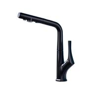 ZH1YFD 3-Way Kitchen Black Pull-Down Drinking Water Tap Kitchen Mixer with Water Filter High-Arc Dual Functionality for Clean Drinking & Cooking Water
