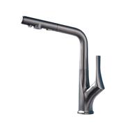 ZH1YFD 3 Way Kitchen Tap with Pull Out Spray Gray Mixer Water Filter Drinking Versatile Sink Tap for Kitchen Efficient Water Filtration and Easy Use LWX