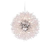 ZH1YFD 8-Lights Nordic Modern Chandelier Dandelion Pendant Lamp, Creative Firework LED Light Stainless Steel Crystal Pendant Lighting LED Globe Living Room G9 Firework Ceiling Hanging Lamp vision