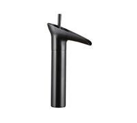 ZH1YFD Antique Brass Waterfall Bathroom Single Hole Vanity Tap for Sink or Kitchen Tall