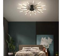 ZH1YFD Chandeliers, Led Ceiling Lights Modern Design Lighting,Creative Chic Suspension Indoor Simple for Living Room Dining Room Ceiling Lighting/Black/Black-18 Fe