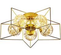 ZH1YFD Chandeliers,Simplicity Modern All Bronze Bedroom Ceililight Home Northern Europe The New Warm Led Ceililight Porch Entrance，Three-Color Dimming/a/5-Light