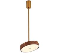 ZH1YFD Creative Round Art Lamps LED Chandelier Simple Restaurant Personality Solid Wood Walnut Pendant Light Showcase Bedroom Bar Hanging Lamp Bar Cafe Decorative Lamp Bedside Small Droplight