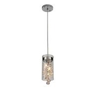 ZH1YFD Cylindrical Glass Bubble Hanging Lighting Single Head Wrought Iron Suspension Chandeliers Modern Simple Adjustable Pendent Lamp for Restaurant Bar Light Fixture Made in China vision
