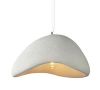 ZH1YFD E27 Base Single-Head Light,Nordic Industrial Chandelier,Personality High-Density Polystyrene Hanging,Shopping Mall Restaurant Hotel Decorative Lighting Fixtures/White/30Cm