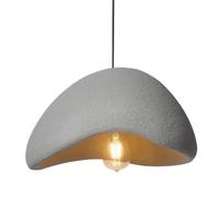 ZH1YFD E27 Base Single-Head Light,Nordic Industrial Chandelier,Personality High-Density Polystyrene Hanging,Shopping Mall Restaurant Hotel Decorative Lighting Fixtures/Natural/30Cm