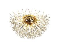 ZH1YFD Firework Chandelier Modern Crystal Ceiling Light Fixture Brass Finish Pendant Light Nordic Dandelion Ceiling Lamp Indoor Home Creativity Hanging Lamp Vision