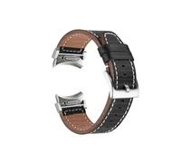 ZH1YFD Genuine Leather No Gaps Band Fit for Samsung Galaxy Watch 6 5 4 40mm 44mm / 5pro 45mm / 6 Classic 47mm 43mm /4 Classic 46mm 42mm Bracelet Strap