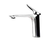 ZH1YFD Gunmetal Gray Luxury Basin Faucet, Single-Handle Deck-Mounted Mixer Tap for Modern Gourmet Bathrooms(Chrome Faucet)