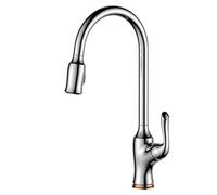 ZH1YFD kitchen mixers with pull out spray brass hot and cold running single hole rust proof leak proof 2 modes retractable kitchen sink faucet chrome plated