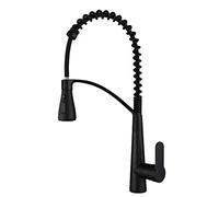 ZH1YFD Kitchen Sink Mixer Tap with Pull-Out Sprayer Spring Kitchen Multi-Directional Rotation Brass Hot and Cold Dual Function Aerator Filter Black