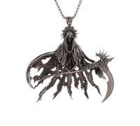 ZH1YFD Men's necklace, fashionable and personalized jewelry Gothic Hell Death Scythe Death Pendant Skull Devil Necklace Men's Punk Motorcycle Rock Jewelry Jewelry Gift