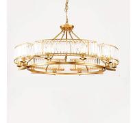 ZH1YFD Modern Crystal Hanging Lamp,Nordic Light Luxury Pendant Light,E14 - Multiple Heads Chandelier,Light Fixture for Living Room Dining Room Bedroom Golden 10 Head Vision