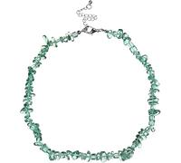 ZH1YFD Pendant Necklaces For Women, Crystal Stone Necklace Dainty Boho Natural Green Aventurine Gravels Collar Choker Reiki Amulet Chakra Necklace Chain Yoga Meditation Jewelry Choker For Girl Women