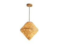 ZH1YFD Rattan Pendant Light Natural Pastoral Hardwire Ceiling Lamp Classic Rustic Weaving Chandelier Island Wicker Shade Hotel Coffee Restaurant Bar Decor Hanging Luminaire Commemoration Day vision