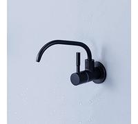 ZH1YFD ° Rotating Kitchen Water Filter Tap - Wall Mounted Reverse Osmosis Sink with Single Lever Control Stylish Black for Clean Drinking Water