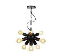 ZH1YFD Semi Flush Mount Ceiling Light Fixture,Sputnik Chandelier,Ceiling with E27 Base for Farmhouse Dining Room Living Room Bedroom Study Kitchen/Black/9Alights