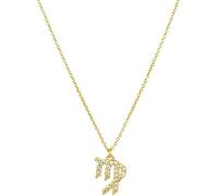 ZH1YFD Sterling Silver Chain, Signs Silver Necklace Elegant Ladies Necklace Ancient Roman Symbols Zirconia Choker Horoscope Symbol Pendant Necklace Jewelry For Girls Birthday Present